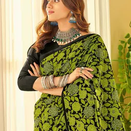 Saree mall Ethnic Motif Dabu Sarees with Blouse-picture-14