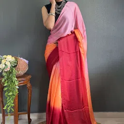 Mitera Ombre Pure Crepe Ready to Wear Saree image 2