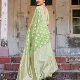 vj fashion Woven Design Zari Saree image 4