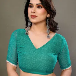 KALINI Printed Pure Georgette Saree image 5