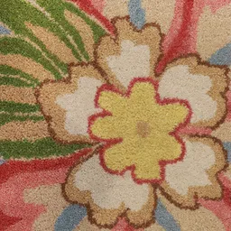 ZEBA Pink & Blue Hand-Tufted Pure Woolen Carpet image 4