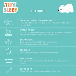 TIDY SLEEP Kids Set Of 2 Violet Water Proof Mattress Protector image 4