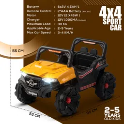 baybee Viper Battery Electric Kids Car Ride on Baby Car with Bluetooth, Music & Light Jeep Battery Operated Ride On image 5