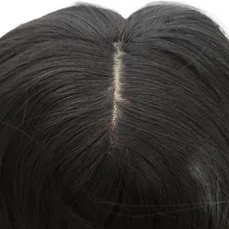 tress Synthetic Toppers Silk Base 3 Clip In Crown Topper Top Black Hair Extension image 3