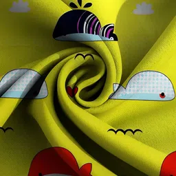 RISING STAR Yellow Cartoon Characters 350 TC King Bedsheet with 2 Pillow Covers image 3