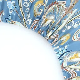 MORADO Blue & Yellow Ethnic Motifs Fitted 210 TC Single Bedsheet With 1 Pillow Cover image 5