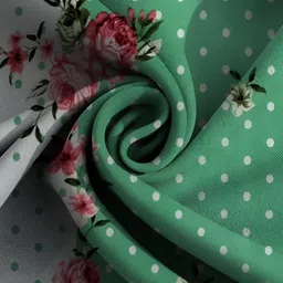 RISING STAR Green & White Floral Printed 250 TC King Bedsheet with 2 Pillow Covers image 2