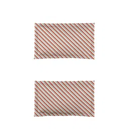 DDecor Red & Brown Floral 144 TC Queen Bedsheet with 2 Pillow Covers image 2