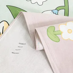 JC HOME Pink  Green Cartoon Characters King Bedsheet image 4