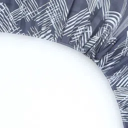 MORADO Blue & White Geometric Fitted 210 TC Single Bedsheet With 1 Pillow Cover image 5