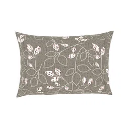 SPACES Pink & Grey Floral Cotton 144 TC Queen Bedsheet with 2 Pillow Covers image 3