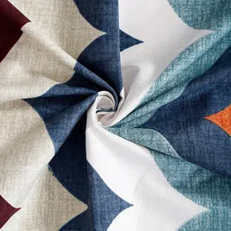 SWAYAM Multicoloured Geometric 180 TC King Bedsheet with 2 Pillow Covers image 4