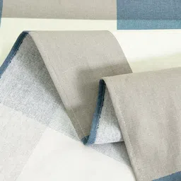 JC HOME White & Blue Geometric Single Bedsheet image 5