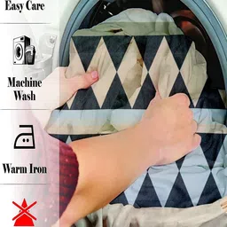 BELVOSTUM Blue & Green Geometric 210 TC Cotton 2 Single Bedsheet with 2 Pillow Covers image 5