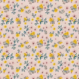 Bajo's Peach Coloured & Yellow Cotton Floral 350 TC King Bedsheet with 2 Pillow Covers image 4