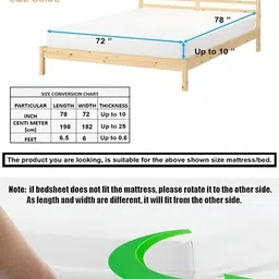 RISING STAR Green & White Floral Printed 250 TC King Bedsheet with 2 Pillow Covers image 5