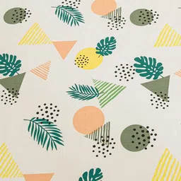 JC HOME Multicoloured Graphic 200 TC Single Bedsheet with 1 Pillow Covers image 5