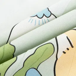 JC HOME Multicoloured 144 TC Single Cartoon Cotton Bedsheet with 1 Pillow Covers image 5