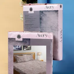 Arrabi Pink & White Striped 300 TC King Bedsheet with 2 Pillow Covers image 2