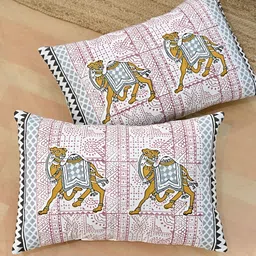 Art Avenue Yellow & White Ethnic Motifs 120 TC King Bedsheet with 2 Pillow Covers image 3