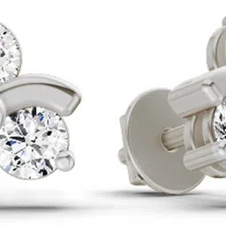 Sparkles Certified Lab Grown Diamond & BIS Hallmark White Gold 14kt Stud Earring-picture-26