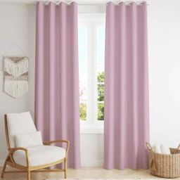 parda online Light Pink Polyster Solid 5ft Blackout Eyelet Window/Door (2 Pc)-picture-0