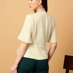 MINT STREET V-Neck Flared Sleeve Top image 4