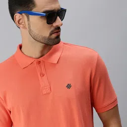 ONN Men Peach-Coloured Polo Collar T-shirt short sleeves-picture-38