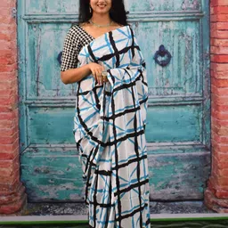 JALTHER Geometric Block Printed Saree-picture-36