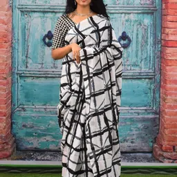 JALTHER Geometric Block Printed Saree-picture-34