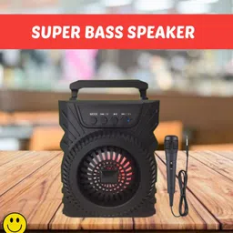 FRONY 301(PORTABLE WIRELESS BLUETOOTH SPEAKER) Crystal Clear SoundWith Karaoke MicA478 5 W Bluetooth Laptop/Desktop Speaker image 1