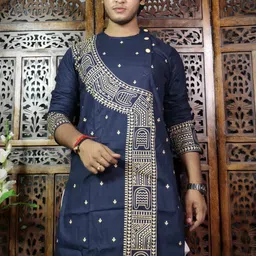 tapasbiswas Men Printed Pure Cotton A-line Kurta-picture-10