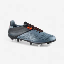 offload Men's Soft Pitch Rugby Boots Advance R500 SG Hybrid - Grey/Orange-picture-25