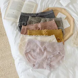 deermi fashion Pack of 3 Women Bikini Multicolor Panty-picture-16