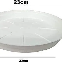 varshney gardening 9" Plate for Flower Pots/Plant Containers/Planter Pot/Gamla Water Drip Plate Plant Container Set image 2