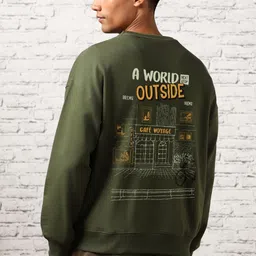 nobero Men Full Sleeve Graphic Print Sweatshirt image 4