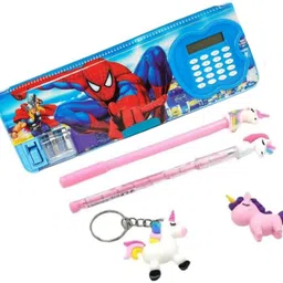 knob Spiderman series Calculator Geometry Art Plastic Pencil Box-picture-20
