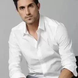 jessnx Men Slim Fit Solid Spread Collar Casual Shirt-picture-28