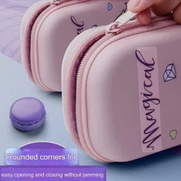 mr. auen Magical Unicorn 3D EVA Pencil Pouch Zipper Pencil Case for Boys & Girls Unicorn Art EVA Pencil Box image 2