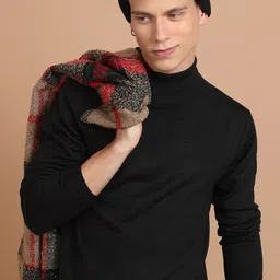 highlander Men Solid Turtle Neck Black Sweater-picture-35