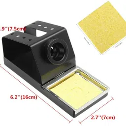 wowsome Metal Material Soldering Iron Stand with Sponge For 936 Soldering Station 907 Soldering Handle 900M Series (Pack of 1 Stand + 5 Sponge) 0 W Simple image 4