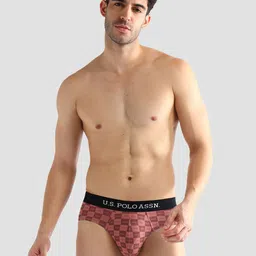 U.S. Polo Assn. Pack Of 3 Printed Mid-Rise Seamless Basic Briefs OEB14-FNP-P3 image 2