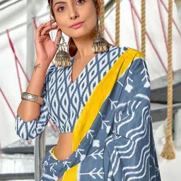 KALINI Ethnic Motifs Pure Cotton Handloom Saree image 2