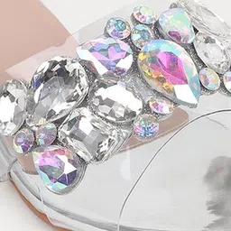 Anouk Embellished Party Block Sandals with Buckles image 3