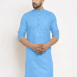 KRUDHA Men Thread Work Kurta image 3