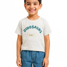 POP STREET KIDS Boys Printed Round Neck T-Shirt With Shorts-picture-21