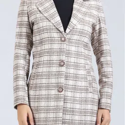YOUNG CLUB CLASSIC Checked Notched Lapel Overcoat image 5