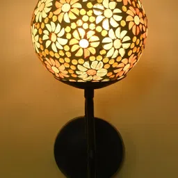 SOMIL Red & White Printed Glass Cylinder Shaped Wall Lamp image 4