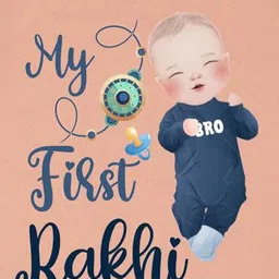 Arvesa My First Rakhi Printed Bodysuit image 2