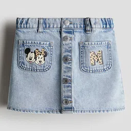 H&M Print-Motif Denim Skirt image 1